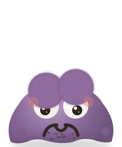 Puddle, a purple weirdo melted flat