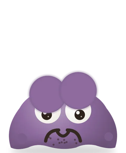 Puddle, a purple weirdo, melted flat