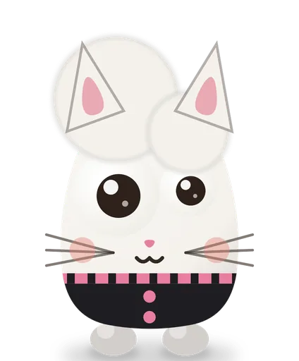 Dristun, a white weirdo with cat ears and whiskers, staring ahead