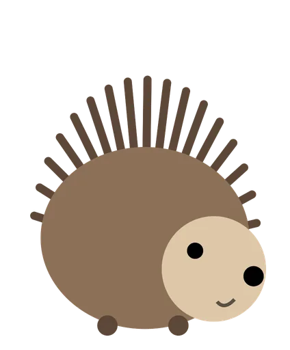 A grown hedgehog, smiling