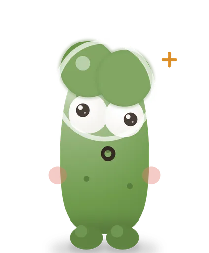 Picklenaut, a pickle in a space helmet, looking around