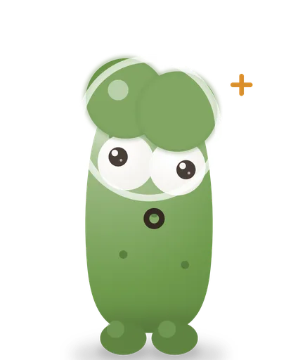 Picklenaut, a pickle in a space helmet, looking around