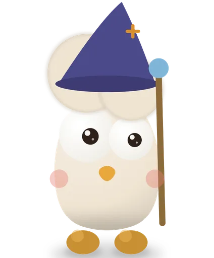 Wizard Chicken, a chicken in a wizard hat holding a staff